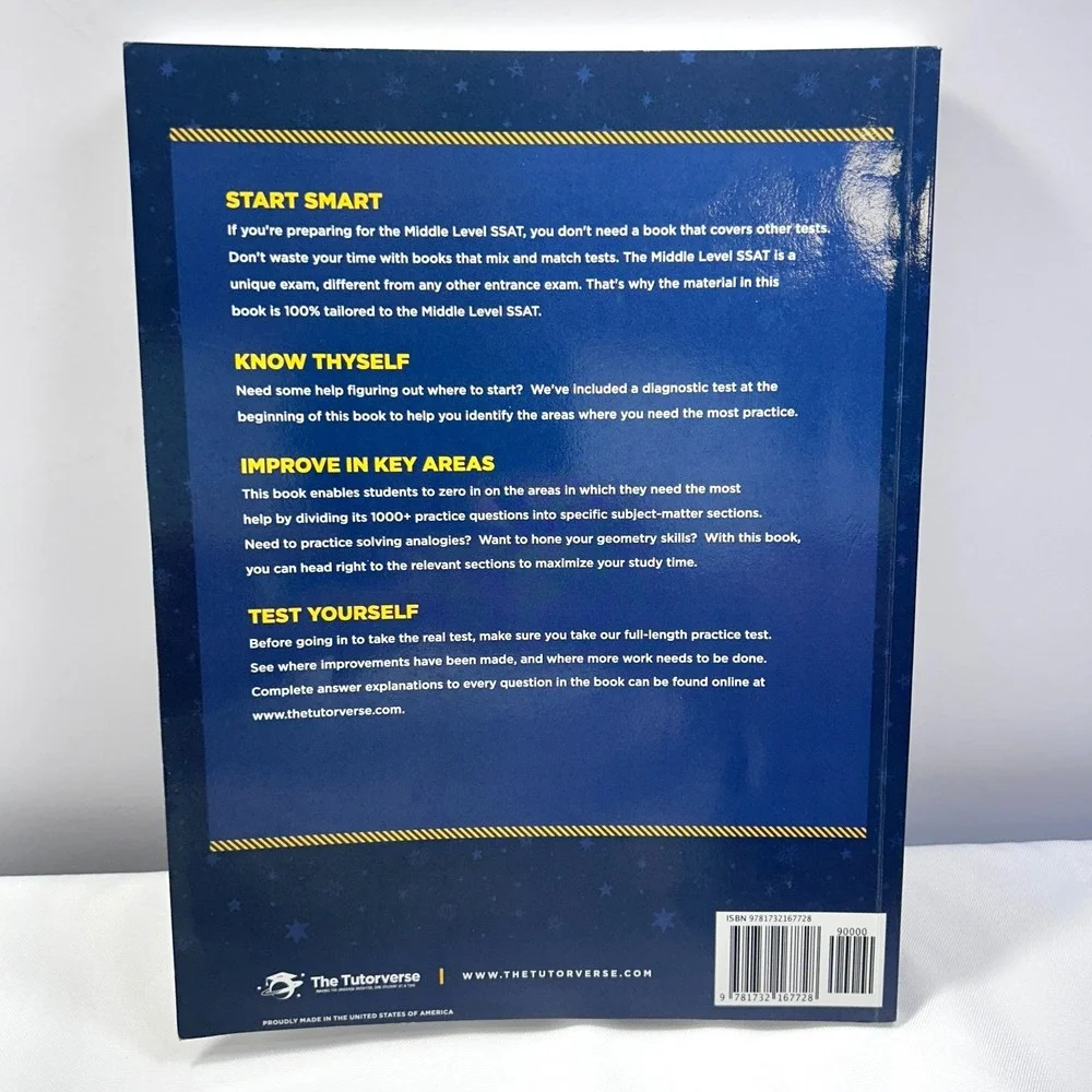 Middle Level SSAT: 1000+ Practice Questions Paperback The Tutorve